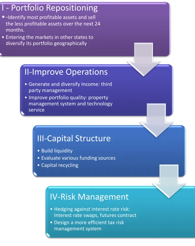 Figure 3  Summery of Strategies for AmREIT 