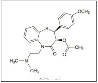 Gambar 2.5. Struktur Diltiazem Hidroklorida  , O’Malley 