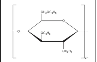 Gambar 2.6. Struktur Kimia Etil Selulosa [sumber : Rowe, Paul., Marian, 2009] 