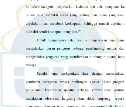 gambaran mengenai proses bimbingan agama dalam progam 