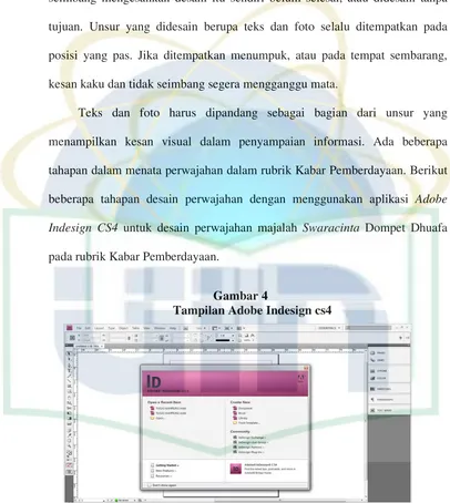 Tampilan Adobe Indesign cs4Gambar 4 �
