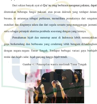 Gambar 4.1 Penampilan wanita muslimah Timur Tengah 