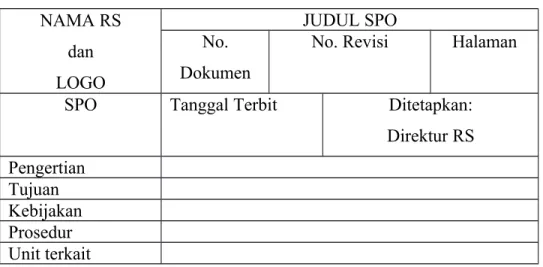 Tabel 2. 1 Format SPO