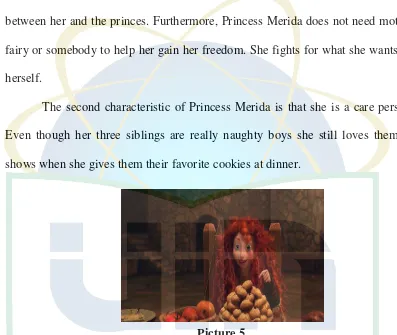 fights Mor’du, the giant bear to save her life. Princess Merida uses her arrow to 