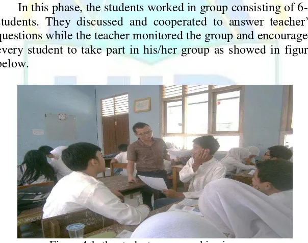 Figure 4.1: the students were working in group 