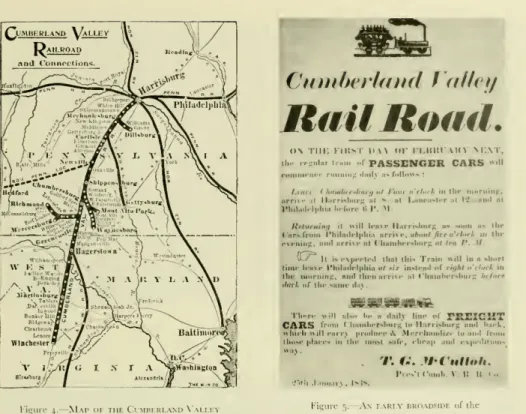 Figure 4. Map 01 im Cumberland Valley Railroad as ii appeared in