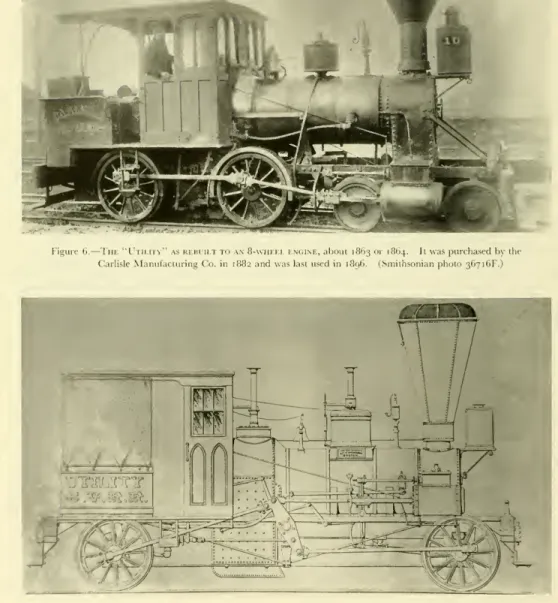 Figure 7 hn I 1 n 11 \ ." designed by Smith A. l'.and constructed by Seih Wilmarth in 1854, was built tn haul trains across the bridge at Hamsburg, Pa.