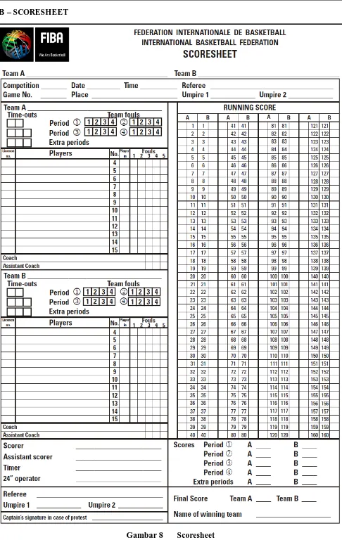 Gambar 8  Scoresheet 