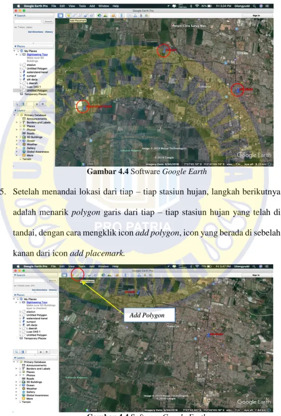 Gambar 4.4 Software Google Earth 