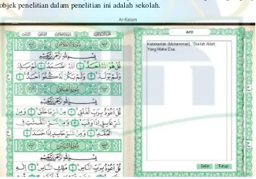 Gambar 2.5 Tampilan Terjemah Al Quran digital (Al-Kalam: 2009) 