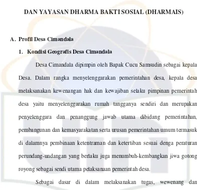 GAMBARAN UMUM DESA CIMANDALA-KABUPATEN BOGOR  