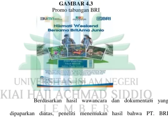 GAMBAR 4.3  Promo tabungan BRI 