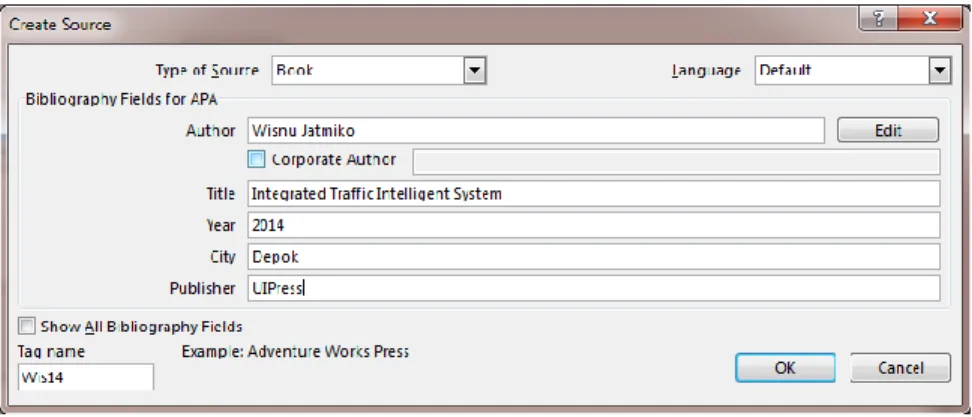 Gambar 3.16 Jendela Create Source MS Word 