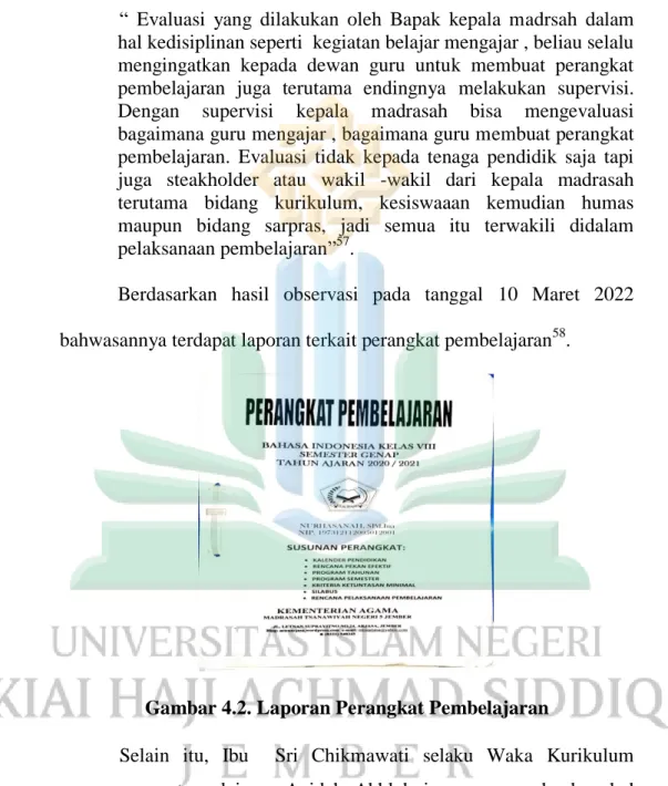 Gambar 4.2. Laporan Perangkat Pembelajaran 