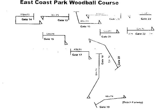 Gambar 1. East Coast park " A " woodball course Fukushima, Jepang 