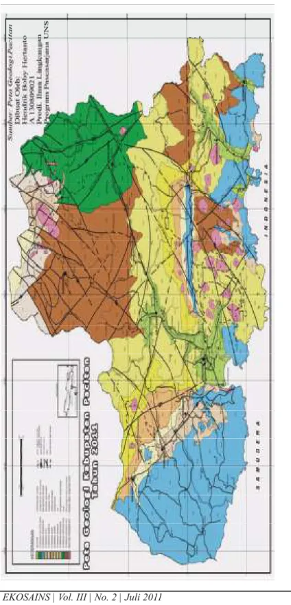 Gambar 5. Peta Geologi Kabupaten Pacitan Tahun 2011