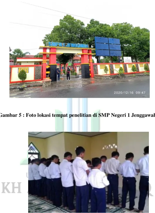 Gambar 5 : Foto lokasi tempat penelitian di SMP Negeri 1 Jenggawah 