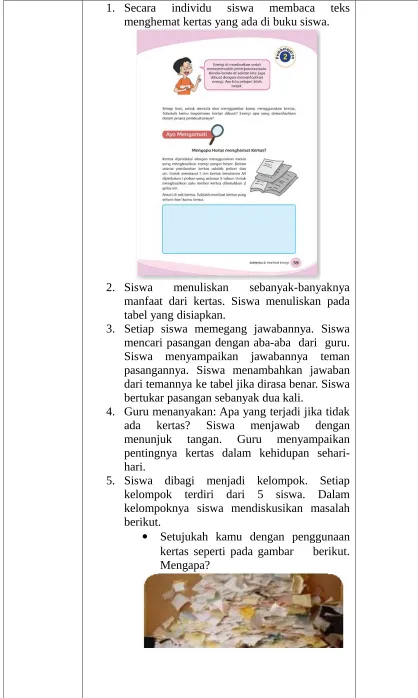 tabel yang disiapkan.