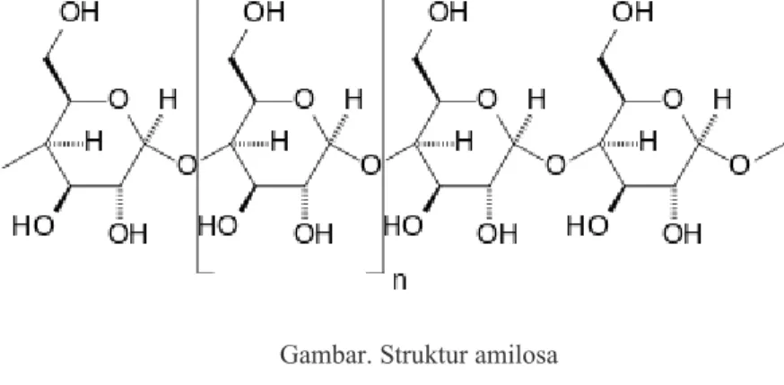 Gambar . Struktur amilopektin