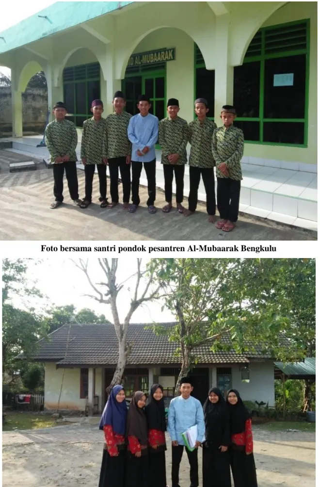 Foto bersama santri pondok pesantren Al-Mubaarak Bengkulu 
