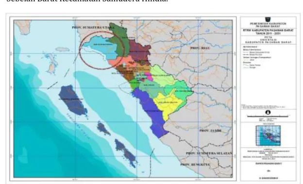 Gambar 2.1 Peta Orientasi Kabupaten Pasaman Barat  Sumber: RT RW Kabupaten Pasaman Barat Tahun 2011-2031 