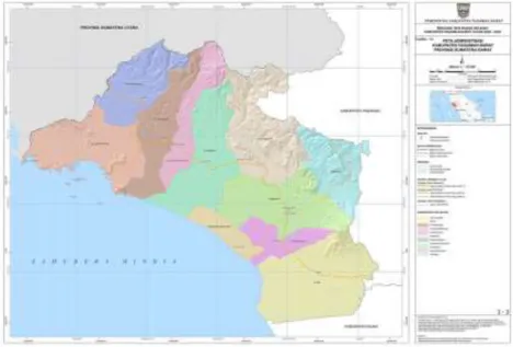 Gambar 2.2 Peta Administrasi Kabupaten Pasaman Barat  Sumber: RT RW Kabupaten Pasaman Barat Tahun 2020-2040  c)  Kondisi Kawasan 