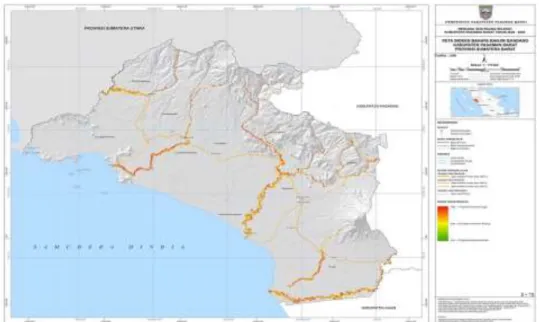 Gambar  2.9  Peta Bahaya Bencana Banjir Bandang Kabupaten Pasaman Barat   Sumber: RT RW Kabupaten Pasaman Barat Tahun 2020-2040 