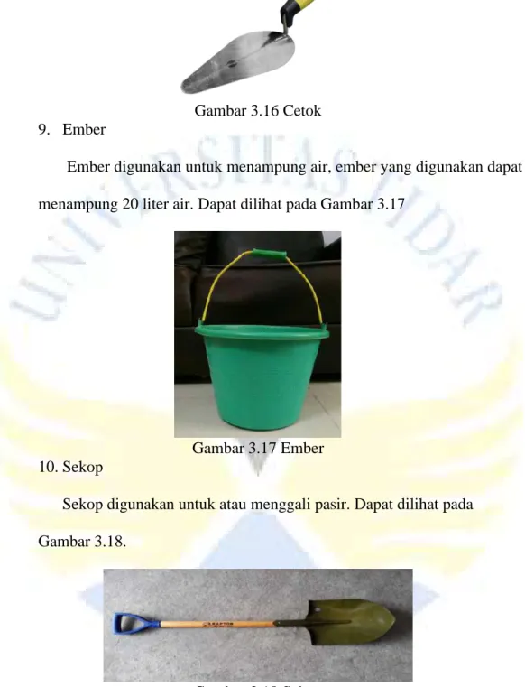 Gambar 3.16 Cetok  9.  Ember  