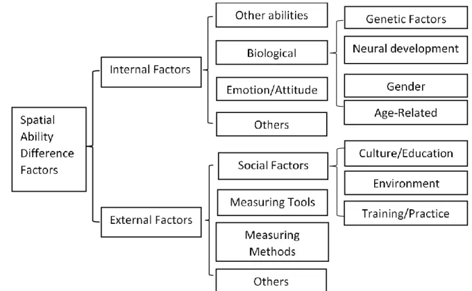 Figure 2. Factors of difference in spatial ability. 