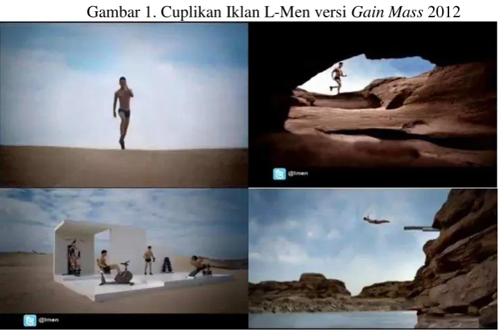 Gambar 1. Cuplikan Iklan L-Men versi Gain Mass 2012 