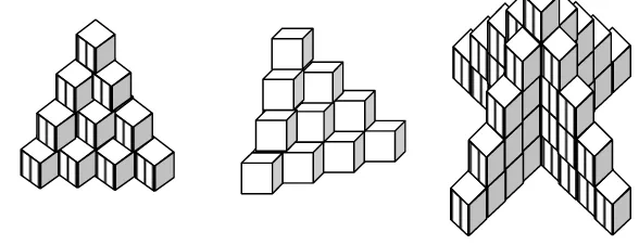 Gambar di atas merupakan gambar dari beberapa kubus yang dirancang dengan 
