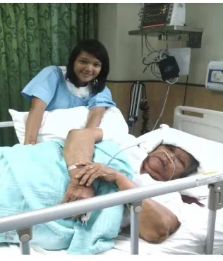 Gambar 1: gambar ini diambil pada saat peneliti sedang menjaga Opung Rottip di rumah sakit
