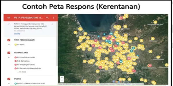 Gambar 2.11 Peta Respons (Kerentanan) dengan single hazard  gempa bumi 