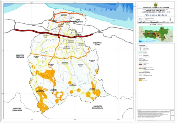 Gambar 2.10  Peta Rawan Bencana Kabupaten Pekalongan  5) Kawasan Cagar Budaya 