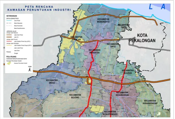 Gambar 2.13  Peta Rencana Kawasan Peruntukan Industri Kabupaten  Pekalongan 