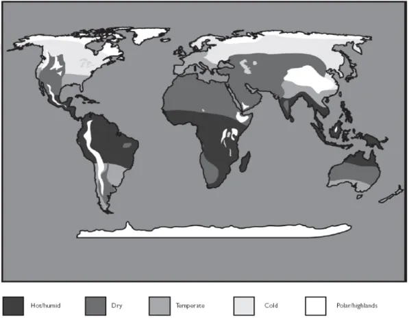 Gambar II.4. Peta penggolongan iklim di bumi. 