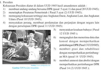 Gambar 5.9 Presiden berpidato