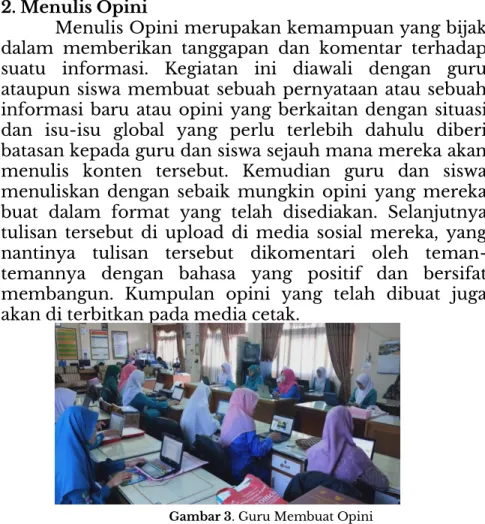 Gambar 3. Guru Membuat Opini 