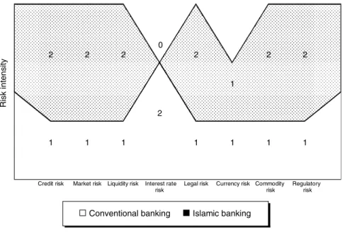 Figure 2.3 Risk profiling – conventional vs Islamic banks