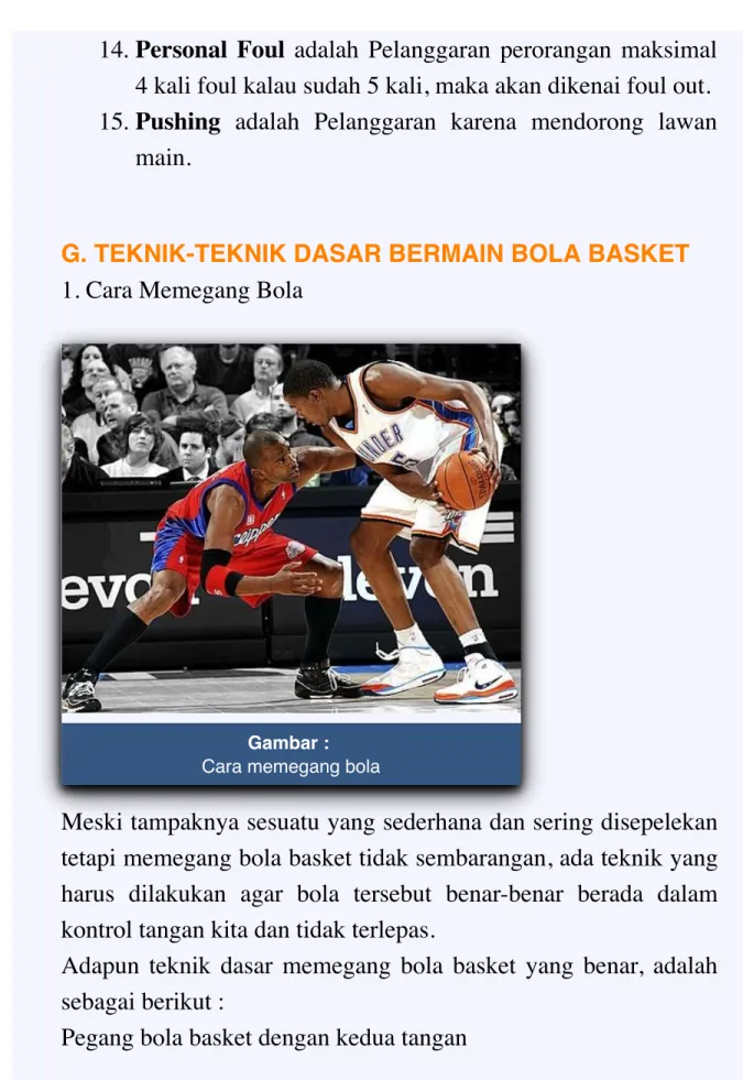Gambar :  Cara memegang bola
