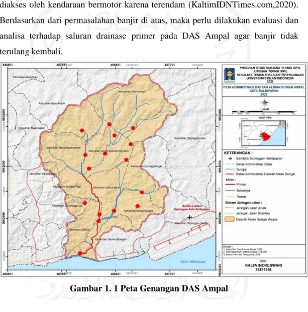 Gambar 1. 1 Peta Genangan DAS Ampal 