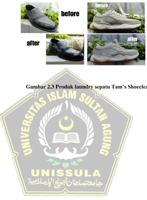 Gambar 2.3 Produk laundry sepatu Tam’s Shoeclean 