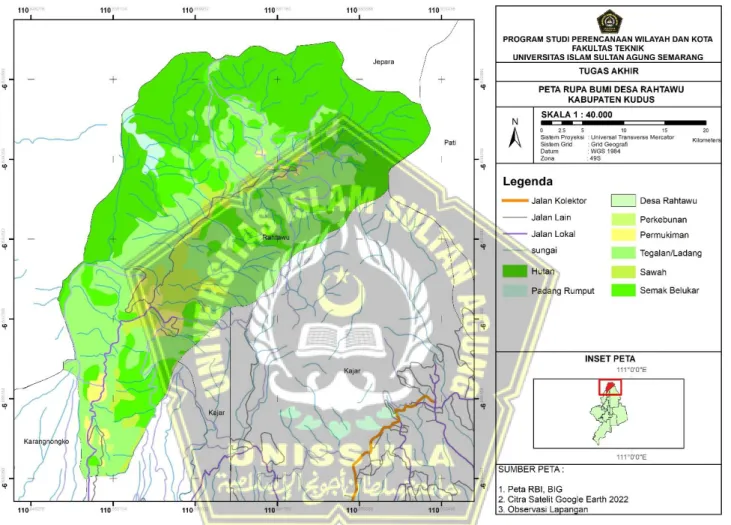 Gambar 1.5. Peta Rupa Bumi Desa Rahtawu  Sumber: Hasil Analisis Peneliti, 2023