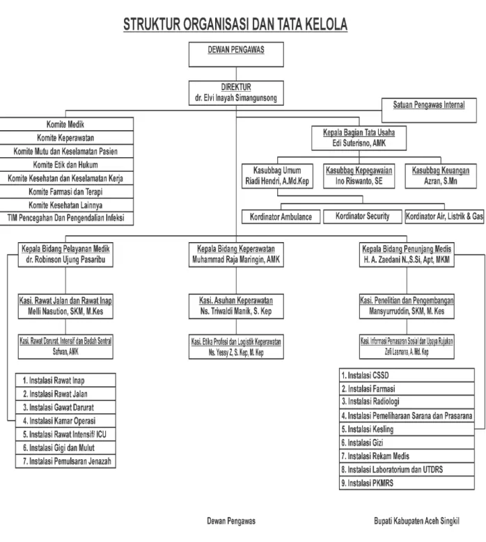 Gambar 4.1. Struktur Organisasi RSUD Aceh Singkil  (Sumber: Profil RSUD Aceh Singkil) 