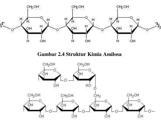 Gambar 2.4 Struktur Kimia Amilosa  