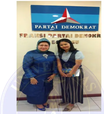 Gambar 5 : foto bersama ibu Hj. Meilizar Latif SE. MM Fraksi Demokrat 