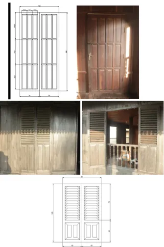 Figure 9 : Openings (door and window) detail of Bone traditional  house  