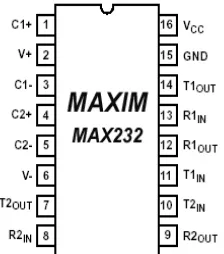 Gambar 2.17 Konfigurasi pin MAXIM232 