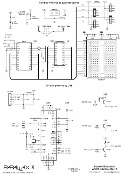 Gambar 2.5. Skema rangkaian Boe-bot Rev. D