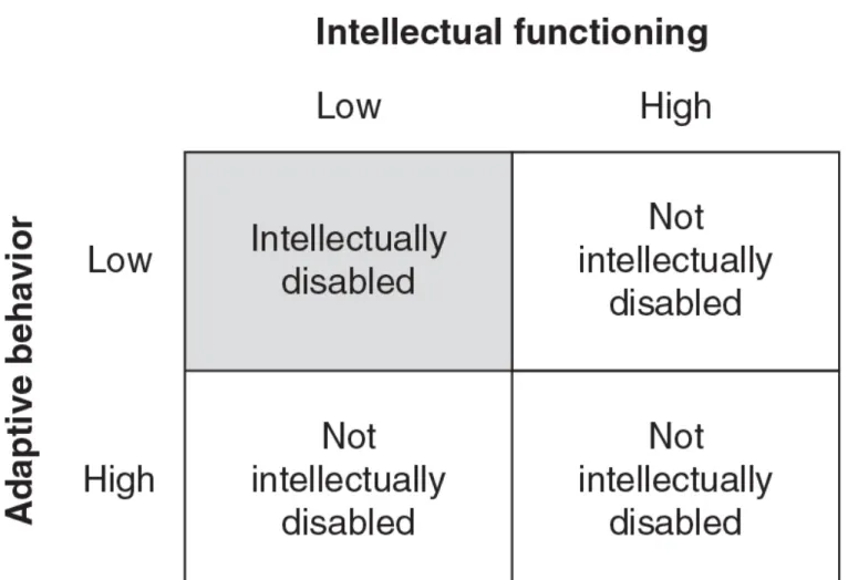 Figure 1.1 Relationship Between Intellectual Functioning and Adaptive Behavior 